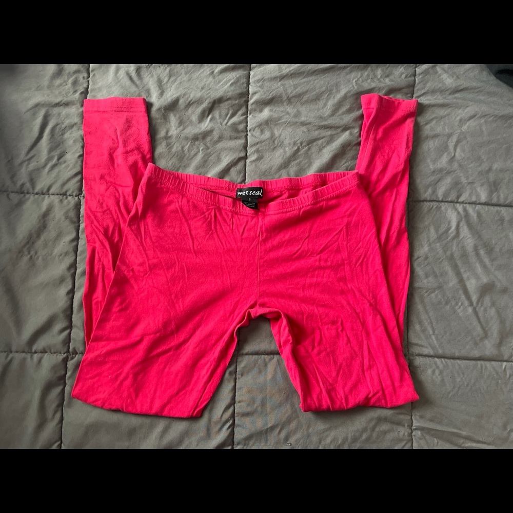 Wet seal leggings hot pink
